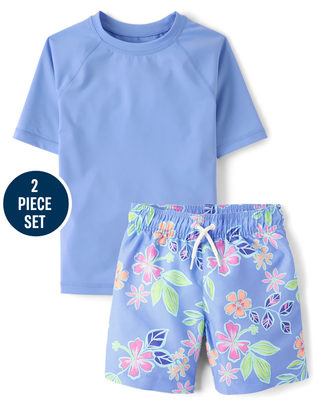 Boys Tropical Rashguard 2-Piece Swimsuit - blue | The Children's Place