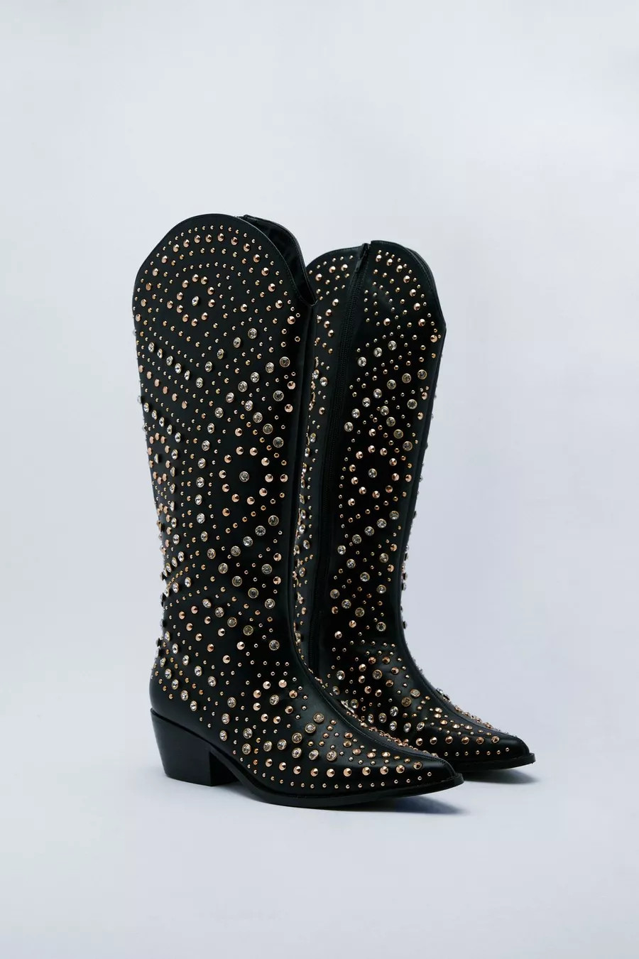 Faux Leather Embellished Cowboy Boots | Nasty Gal UK (+IE)