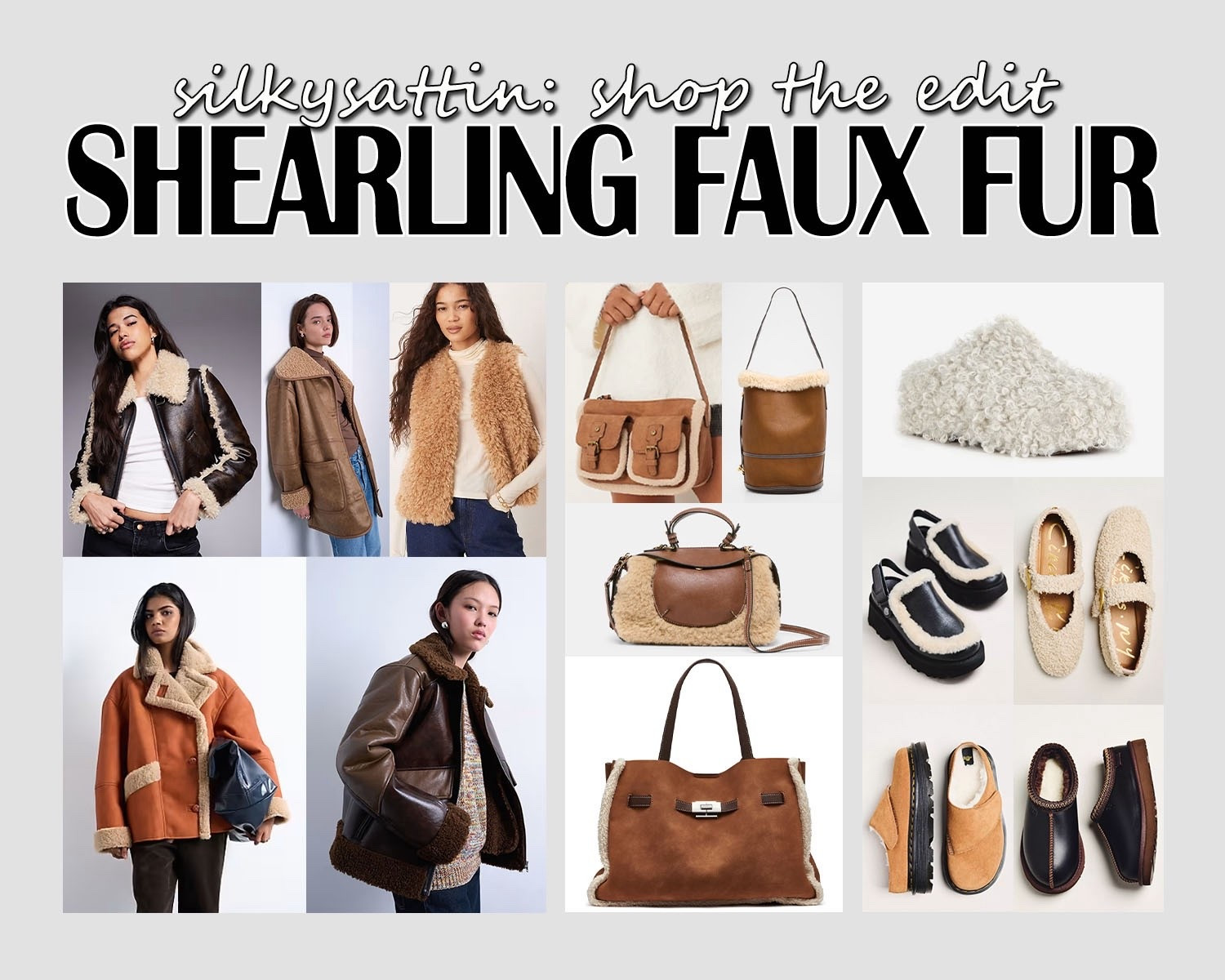 Shop the Edit: Shearling Faux Fur

Shearling faux fur, the fall/winter season essential you didn’t know you needed. Shearling faux fu is just a fancy phrase for faux sheepskin/ wool. Super cozy, practical for both the fall and winter seasons but with a touch of high end fashion. I just love it and hope you do too.

#faux #fur #shearling #sheepskin #wool #fall #winter 

#LTKSeasonal #LTKHoliday #LTKStyleTip