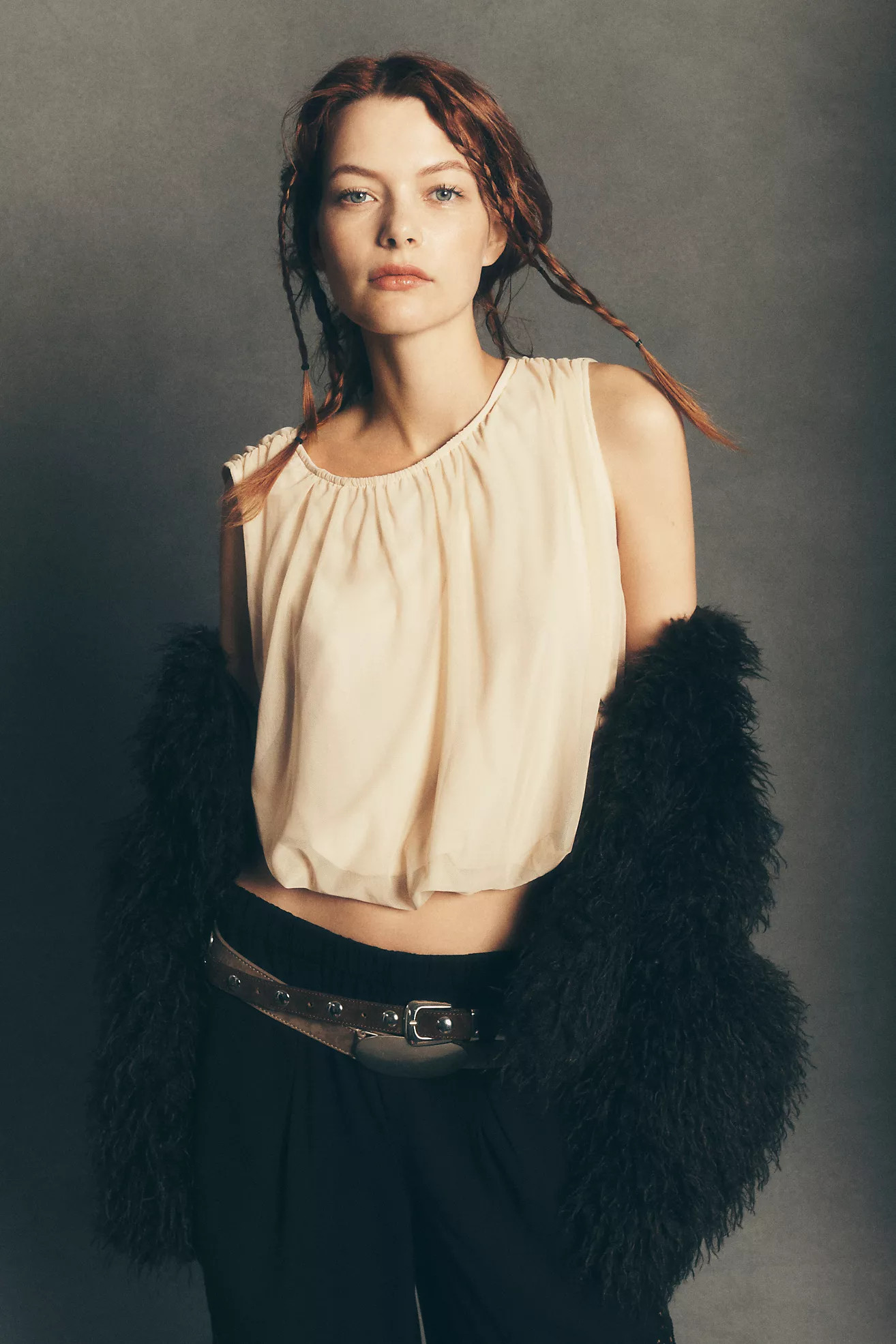 By Anthropologie Mesh Bubble Muscle Top | Anthropologie (US)