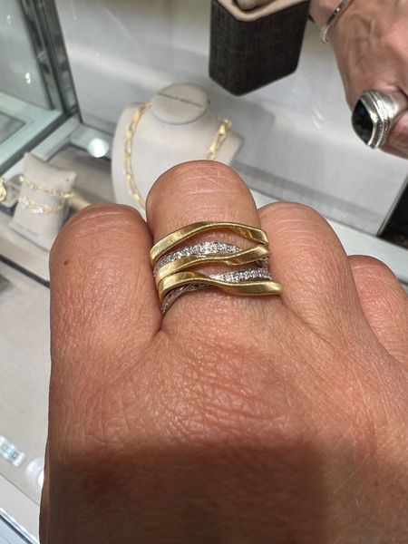 Last-minute Mother's Day gift? I love to find beautiful jewelry, this ring from Marco Bicego is gorgeous,
Approx. ring size 7
Hand-coiled 18-karat yellow gold
Diamonds set in 18-karat white gold
0.3 total carat weight
Made in Italy

#LTKgiftguide #LTKover50style #LTKworkwear