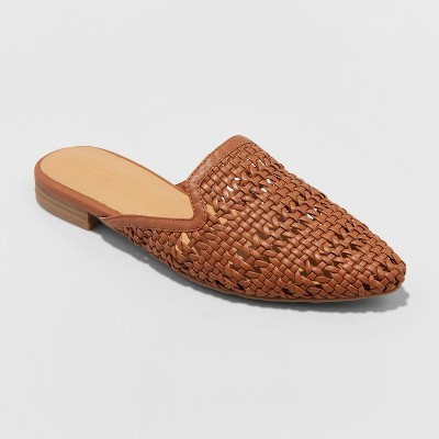 Women's Whisper Woven Backless Slip On Mules Mules - Universal Thread™ | Target