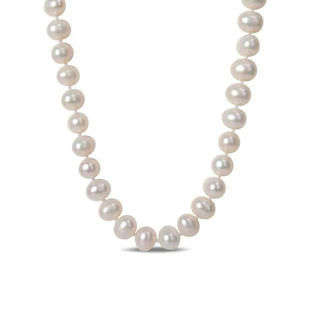 7.5-8mm Freshwater Cultured Pearl Sterling Silver Strand Necklace | Walmart (US)