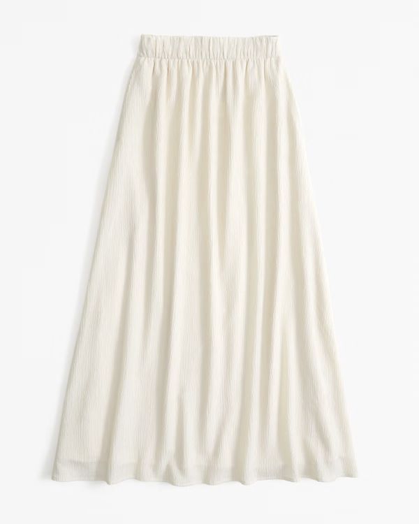 Women's Crinkle Flowy Maxi Skirt | Women's Matching Sets | Abercrombie.com | Abercrombie & Fitch (US)