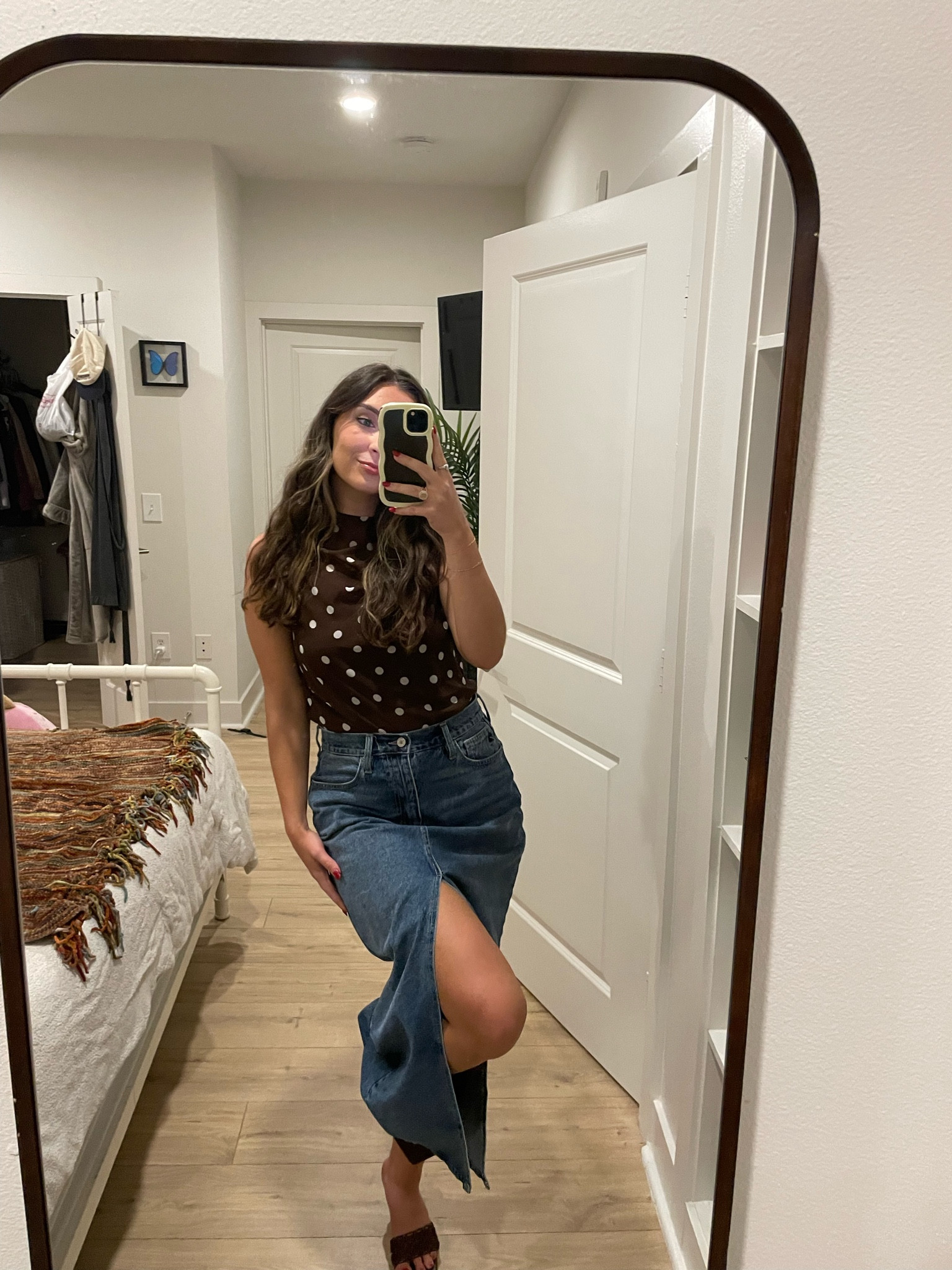 lil date night inspo. 
Also great #summertofall transition 
top - small. sold out:( linked options  tho! 
Skirt - size small 
heels- linked similar 🫢

#LTKshoecrush #LTKparties #LTKstyletip