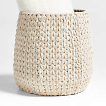 Rulon White Large Blanket Basket | Crate & Barrel | Crate & Barrel