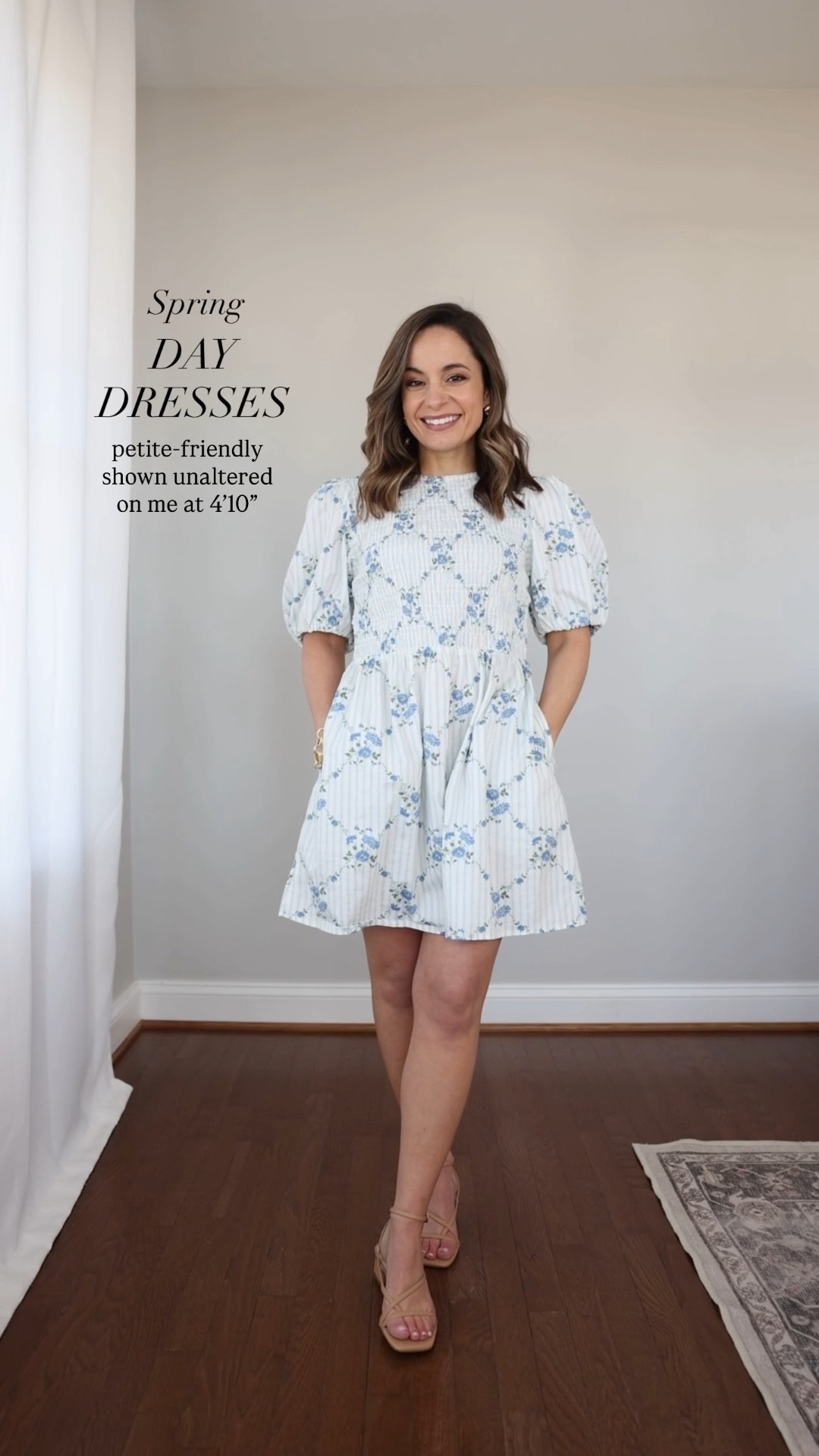 Four petite-friendly cotton dresses for the sunny spring days ahead! 

Light Blue (Gap): petite xs 
Dark Blue (J.Crew Factory): petite xxs 
Pink (J.Crew Factory): petite xxs 
White (Old Navy): petite xs 

Shoes (Dolce Vita): very snug on my toes. I’m going to try to break them in and let you know how it goes! 

My measurements for reference: I’m 4’10” and 105lbs. My bust, waist, and hip measurement is 32”, 24”, and 36”.

#LTKPetite