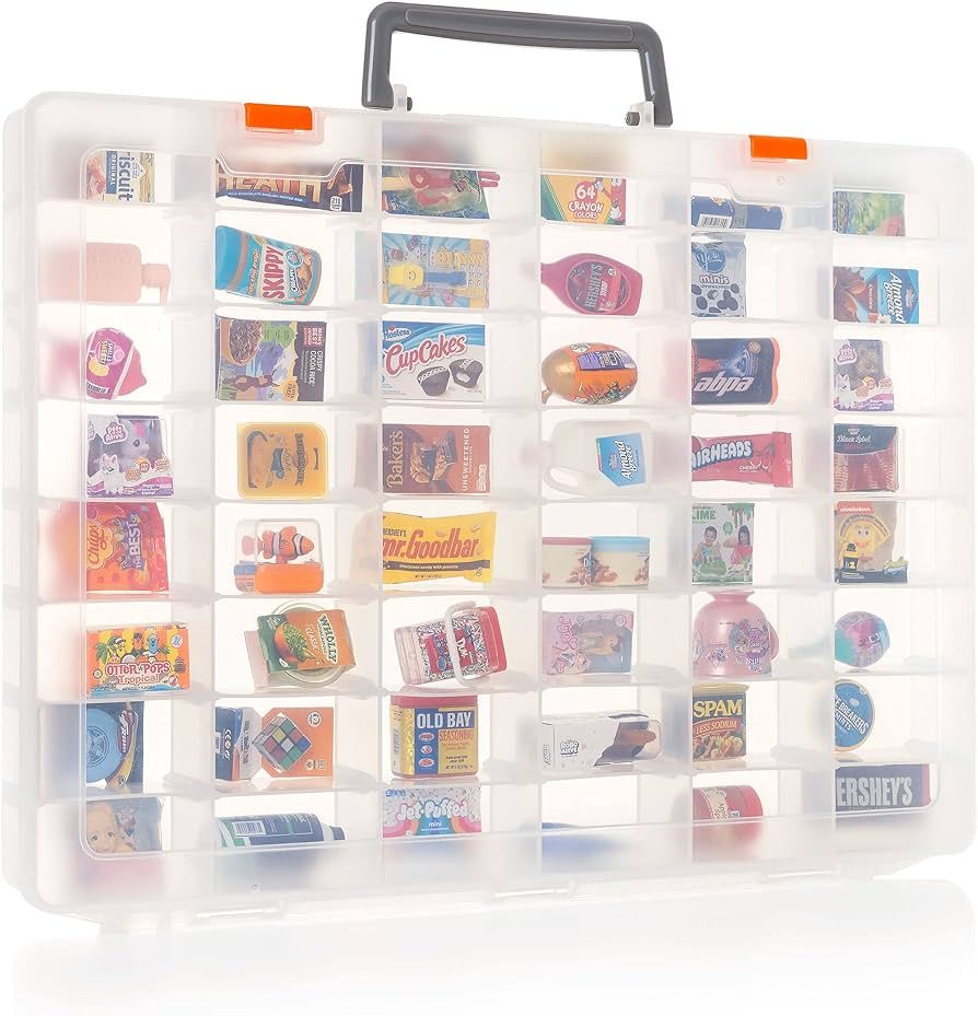 Plastic Toy Storage Case Compatible with Mini Brands Collector Toys, Shopkins, Real Littles, and ... | Amazon (US)