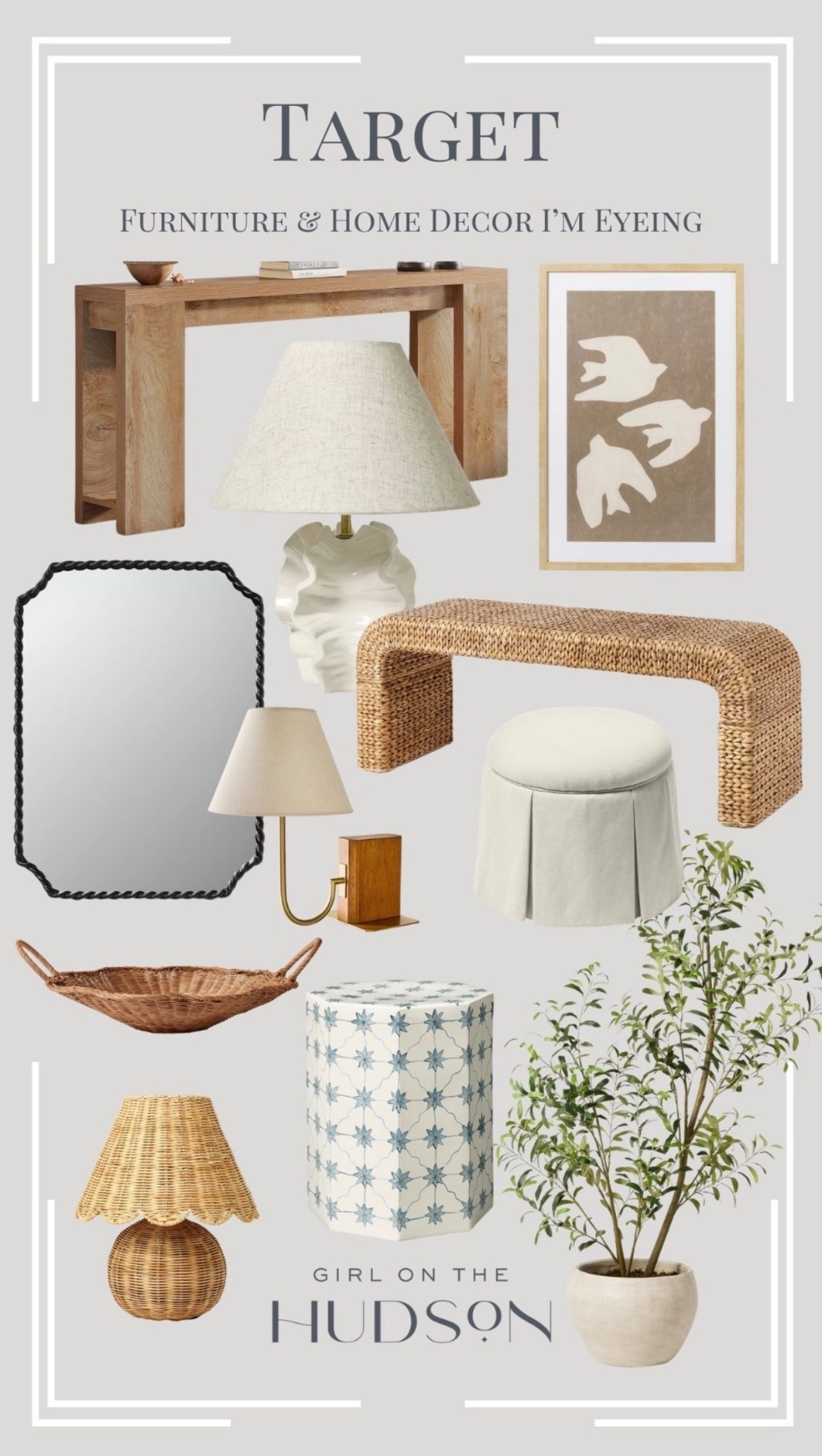 Target furniture, lighting and home decor I’m eyeing!

Mirrors, console table, bench, art, ottomans, lamps and the prettiest faux tree! 

#LTKHome #LTKSaleAlert #LTKSeasonal