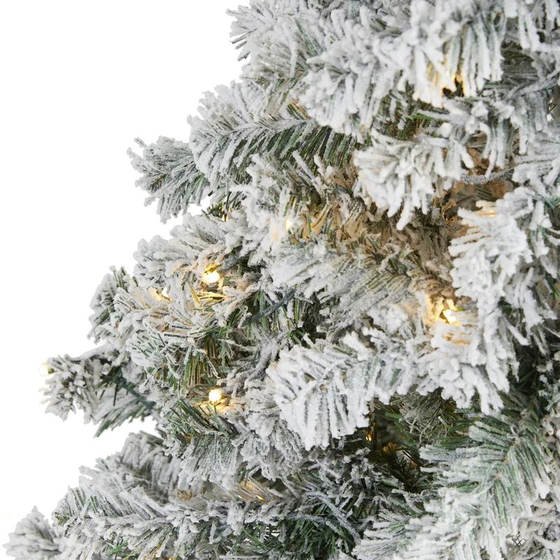 Easy Set-Up Lighted Artificial Green Spruce Christmas Tree | Wayfair North America
