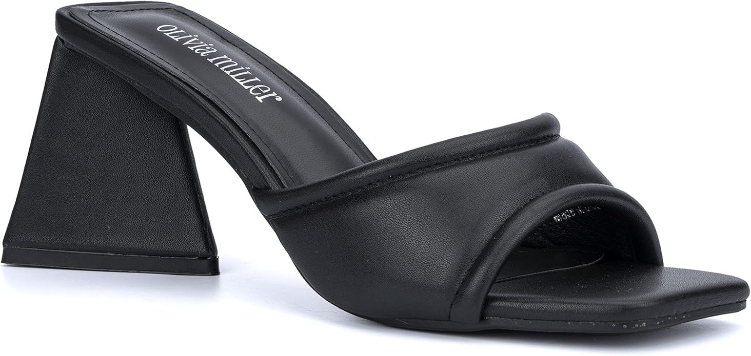 Olivia Miller Women’s Fashion Ladies Shoes, PU Vegan Leather Trendy Party Single Open Toe Strap... | Amazon (US)