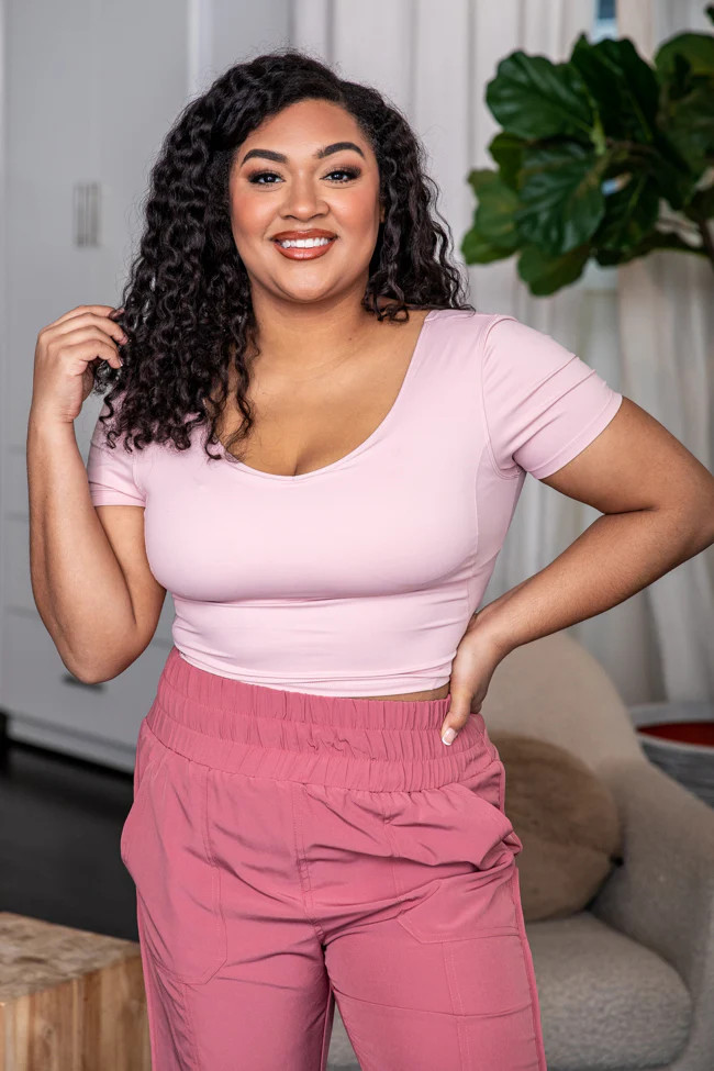 Carpe Diem Pink Active Short Sleeve Top | Pink Lily