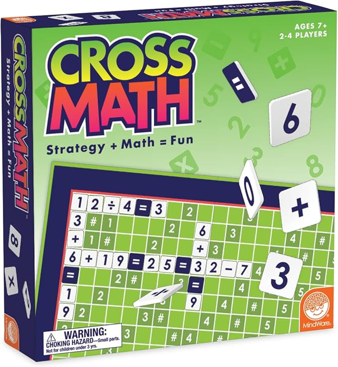 MindWare CrossMath - Engaging 2-4 Player Math Games for Kids, Multiplication Game - Includes Addi... | Amazon (US)