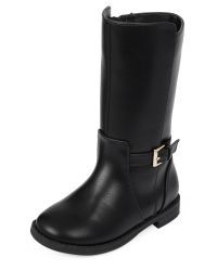 Toddler Girls Faux Leather Tall Riding Boots | The Children's Place