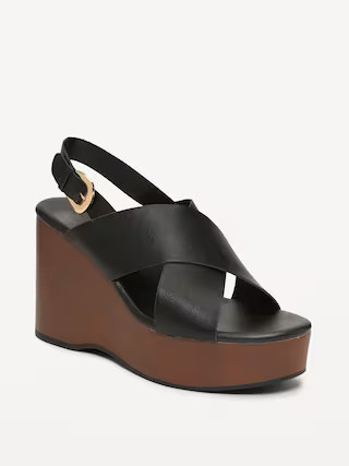 Crisscross Wedge Sandals for Women | Old Navy (US)