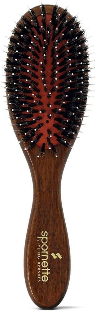Spornette Classic German Porcupine Brush - Boar Bristles & Ball-Tipped Nylon Bristle Hair Brush w... | Amazon (US)