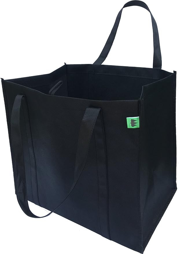 5 Piece Large Reusable Reinforced Collapsible Shopping Bags Grocery Tote Bag Set | Amazon (US)