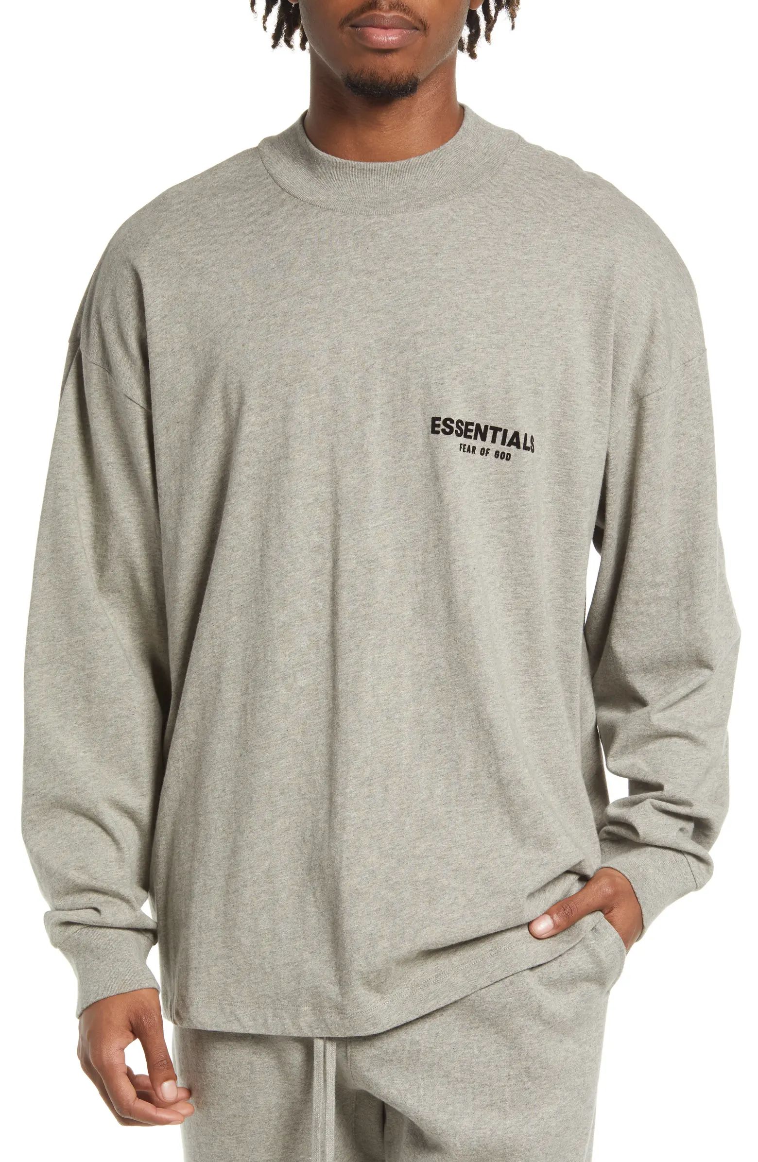 Fear of God Essentials Essentials Oversize Long Sleeve Logo Graphic Tee | Nordstrom | Nordstrom