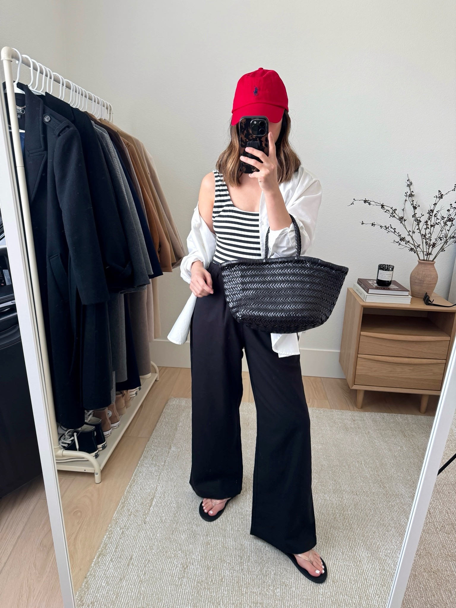 Outfits from my recent European travel capsule. This is for more of spring time, but you can take bits and pieces out if you go in the summer.

AYR Shirt xs
Solid & Stripe one piece small
Uniqlo pants xs 25.5" inseam
Jeffrey Campbell flip flops 6
Dragon Diffusion triple jump small
Polo Ralph Lauren hat

#LTKPetite #LTKmomlife #LTKTravel