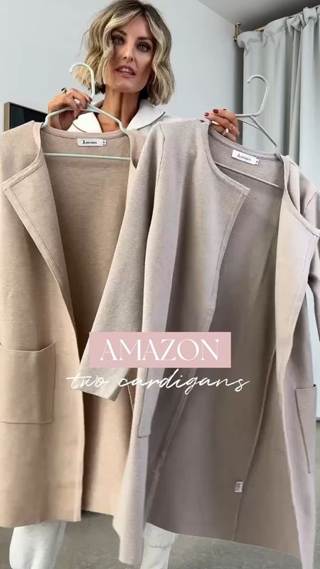 A cardigan I’m loving from Amazon in 2 colors! I am wearing a size small and styled it multiple ways! Outfit ideas for fall and the holidays 👏 the colors of the cardigans are “Apricot” and “Gray Apricot” 

Loverly Grey, cardigans, holiday outfits 

#LTKstyletip #LTKfindsunder50 #LTKSeasonal