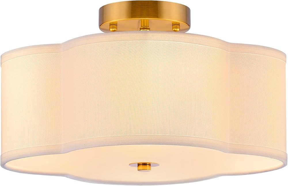 VONLUCE Semi Flush Mount Ceiling Light, 13" Ceiling Light Fixture with Four Leaf Clover-Shaped, 4... | Amazon (US)