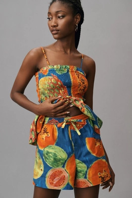 Damson Madder Pull-On Papaya Shorts | Anthropologie (US)