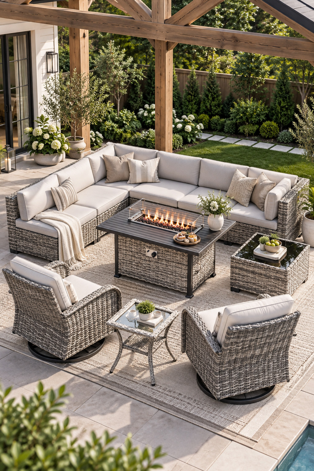 This is your sign to make the backyard cozy before fall nights really hit ✨ These Wayfair outdoor conversation sets with fire pit tables are part of the Big Furniture Sale, with styles up to 50% off. I love the mix of sectionals, swivel chairs, and roomy seating for hosting everyone outside. #Wayfair #OutdoorConversationSet #PatioFurniture #FirePitTable #WayfairSale #BigFurnitureSale #OutdoorSectional #BackyardFurniture #FallPatio #OutdoorDecor #PatioMakeover #BackyardGoals #FallOutdoorLiving #FurnitureDeals #UpTo50Off 

 #LTKSeasonal #LTKHome #LTKSaleAlert