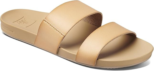 Reef Womens Vista Vegan Leather Slides With Cushion Bounce Footbed Sandals | Amazon (US)