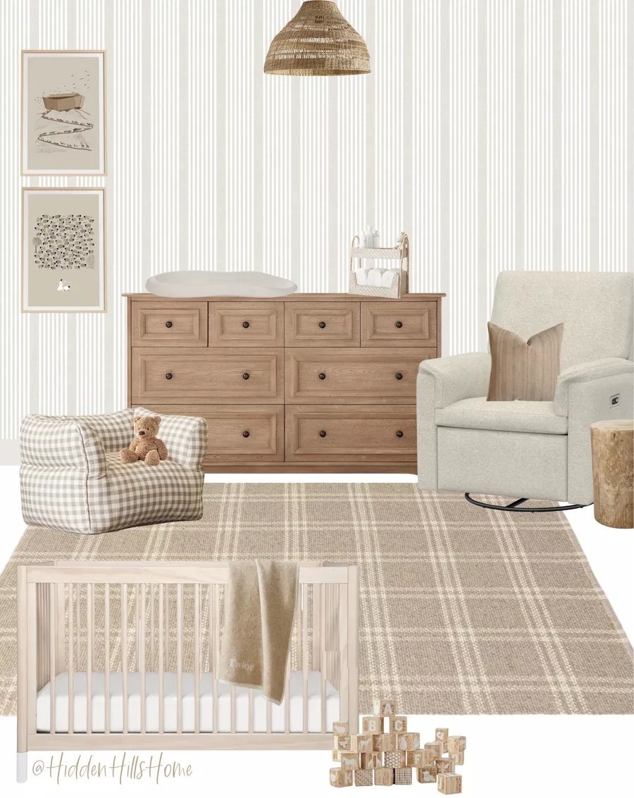 neutral nursery decor mood board, nursery design ideas, gender neutral nursery, crib, nursery dresser, nursery glider #nursery 

#LTKSaleAlert #LTKBaby #LTKHome