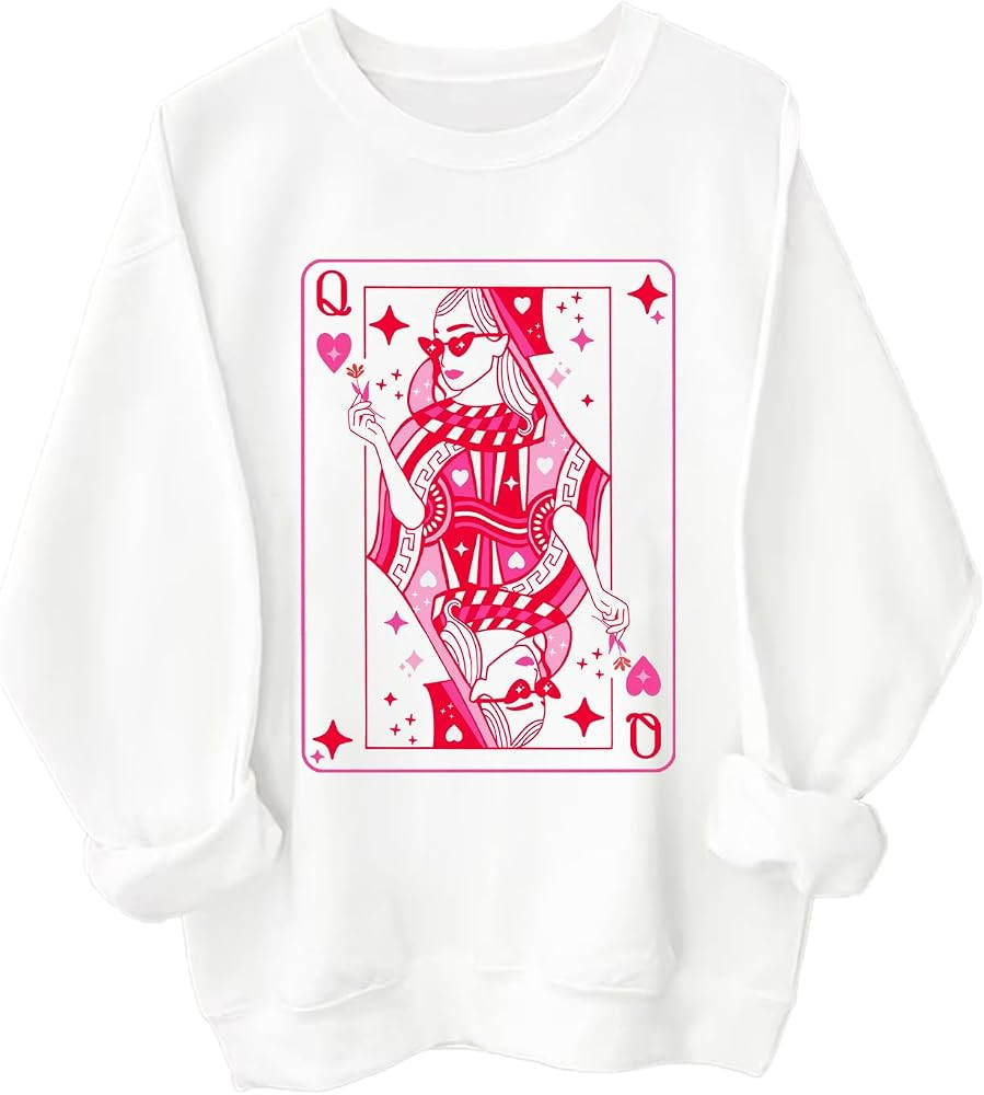 Heart Queen Sweatshirt Heart Queen Valentine's Day Sweatshirt | Amazon (US)