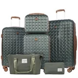 Travelhouse Luggage Set 6 Piece Hardside Suitcase TSA Lock Spinner Wheels 6 Pcs Hardshell Luggage... | Walmart (US)