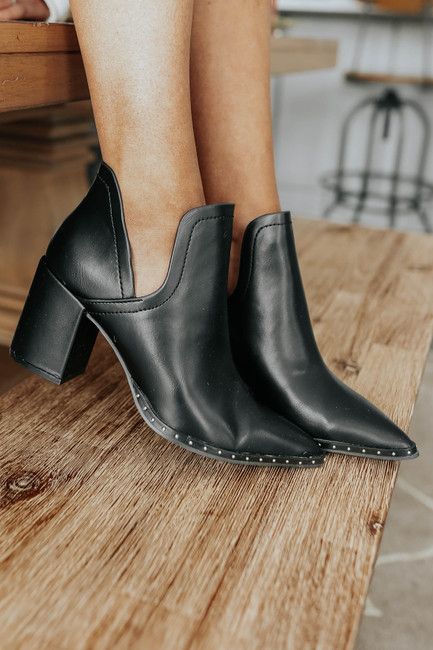 Viola Faux Leather Studded Booties - FINAL SALE | Magnolia Boutique
