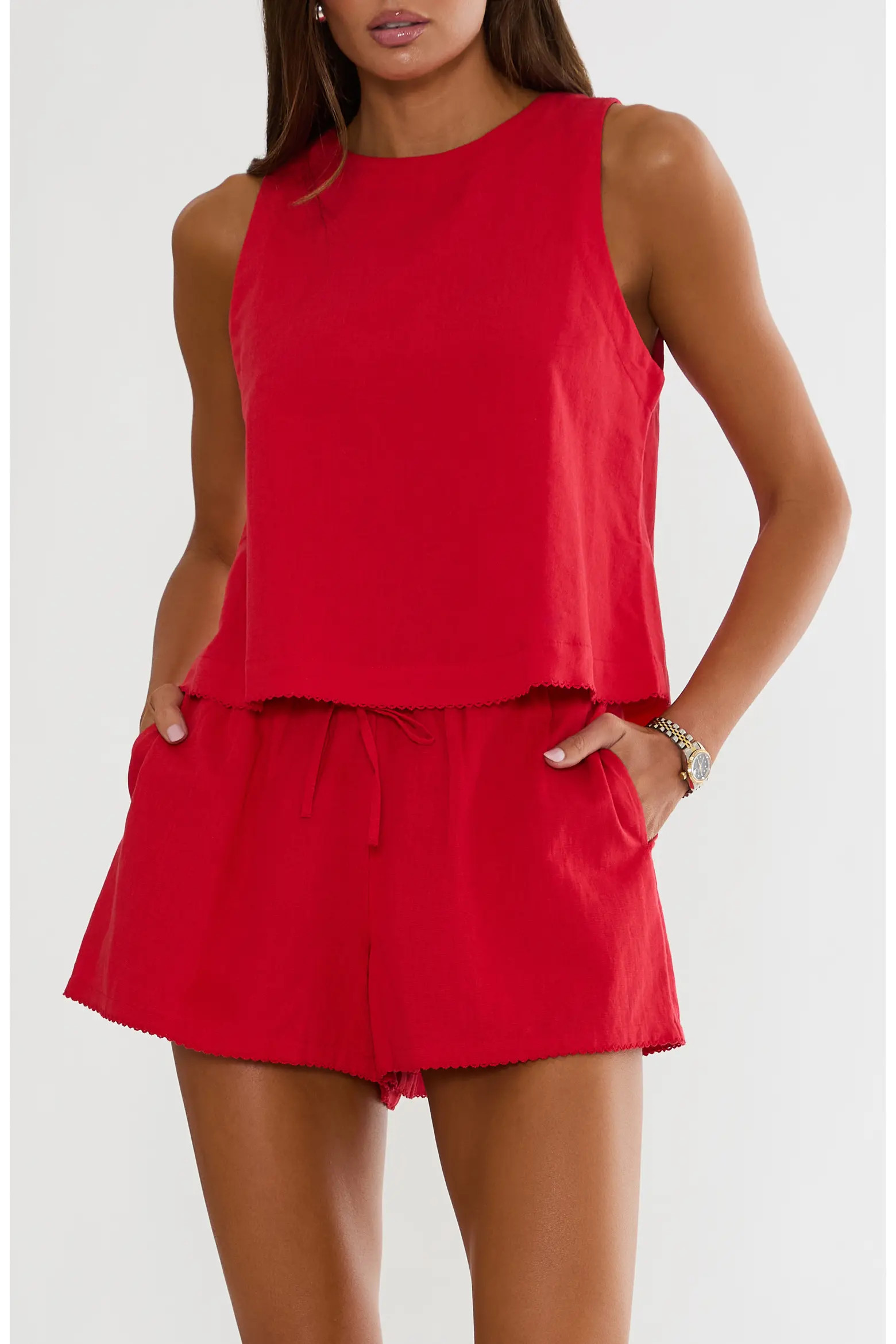 Dollie Sleeveless Cotton & Linen Cover-Up Top (Women) | Nordstrom | Nordstrom