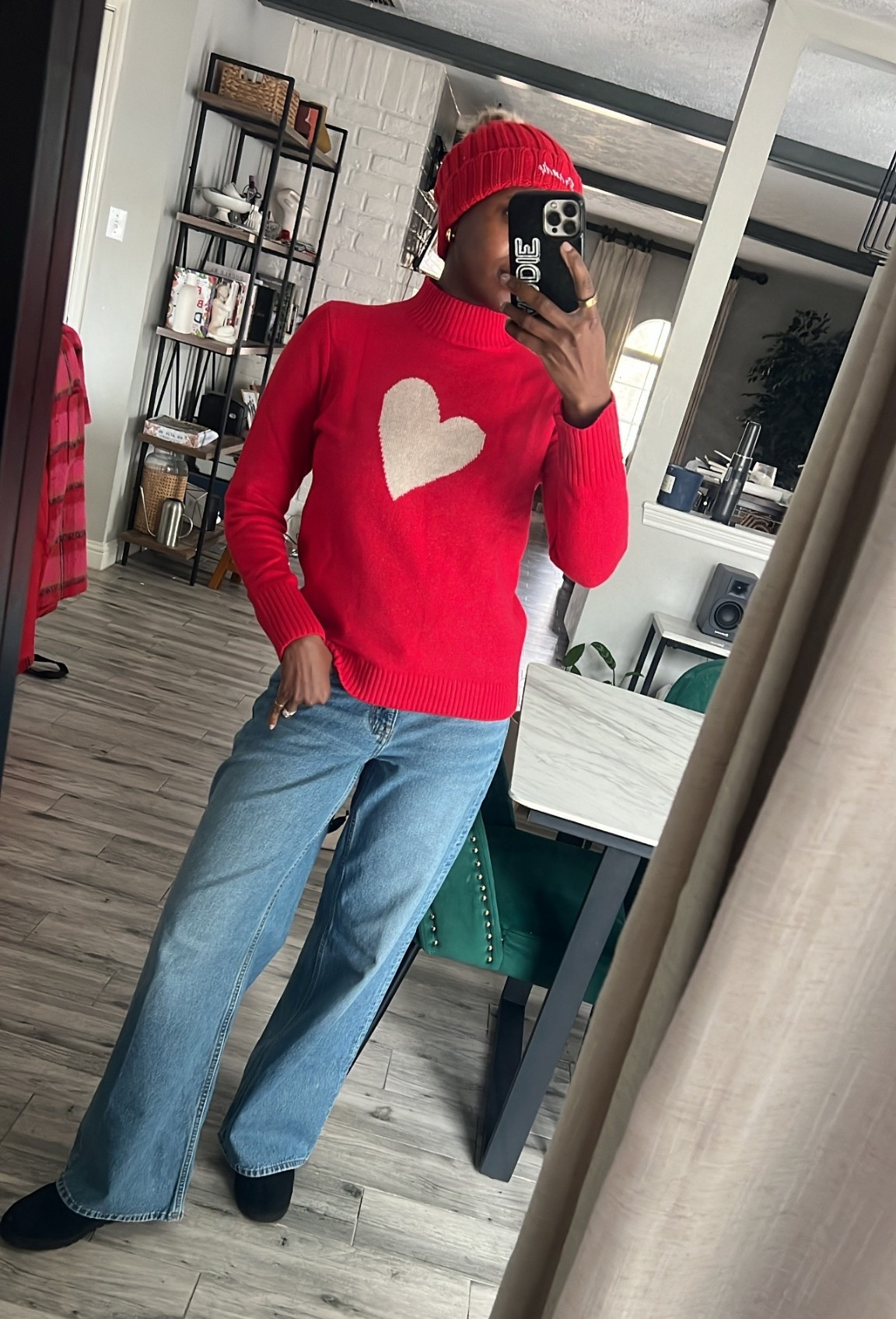 Red heart sweater for Valentine’s Day festivities! I’m wearing a small  



#LTKValentine