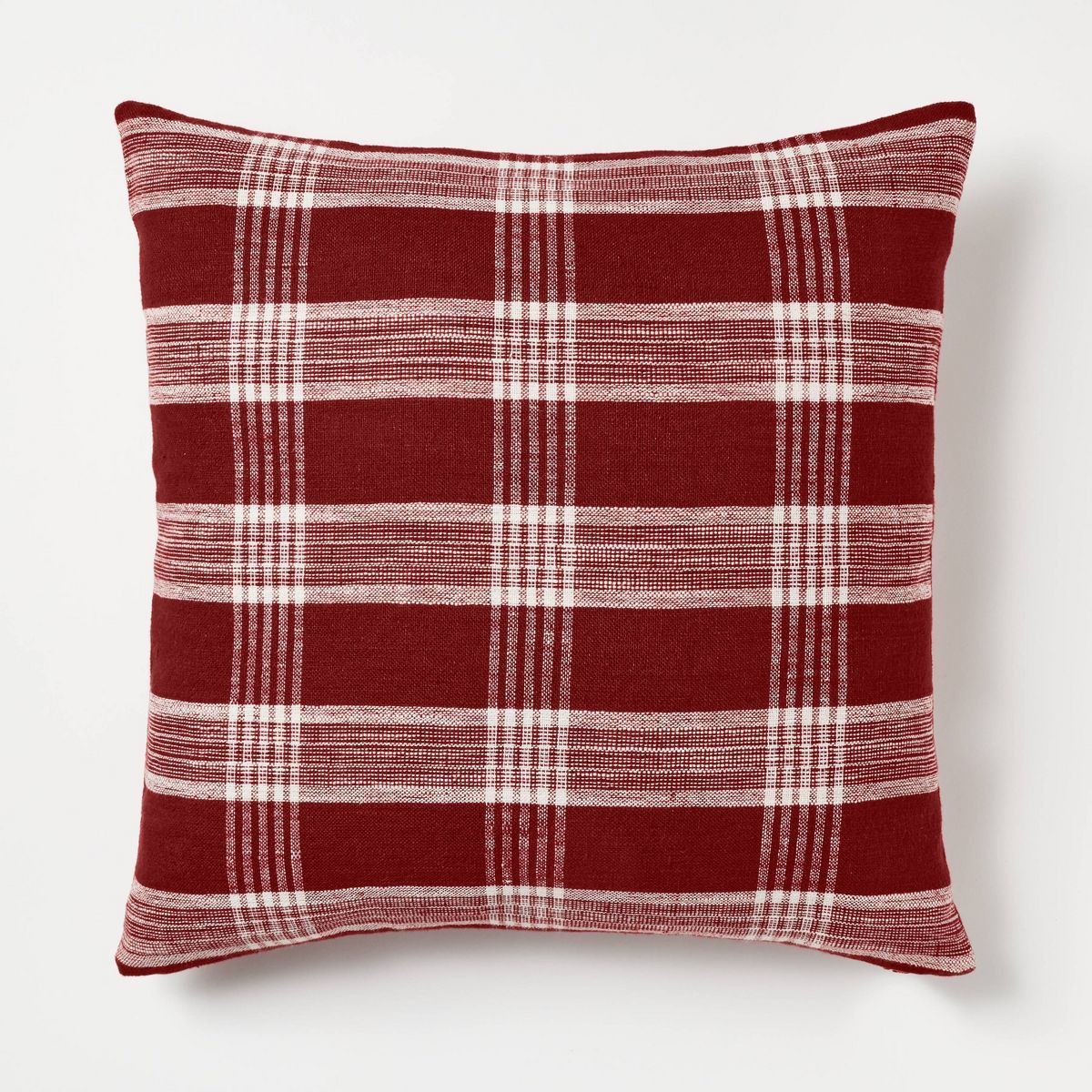 Woven Plaid Square Throw Pillow with Zipper Pull - Threshold™ designed with Studio McGee | Target