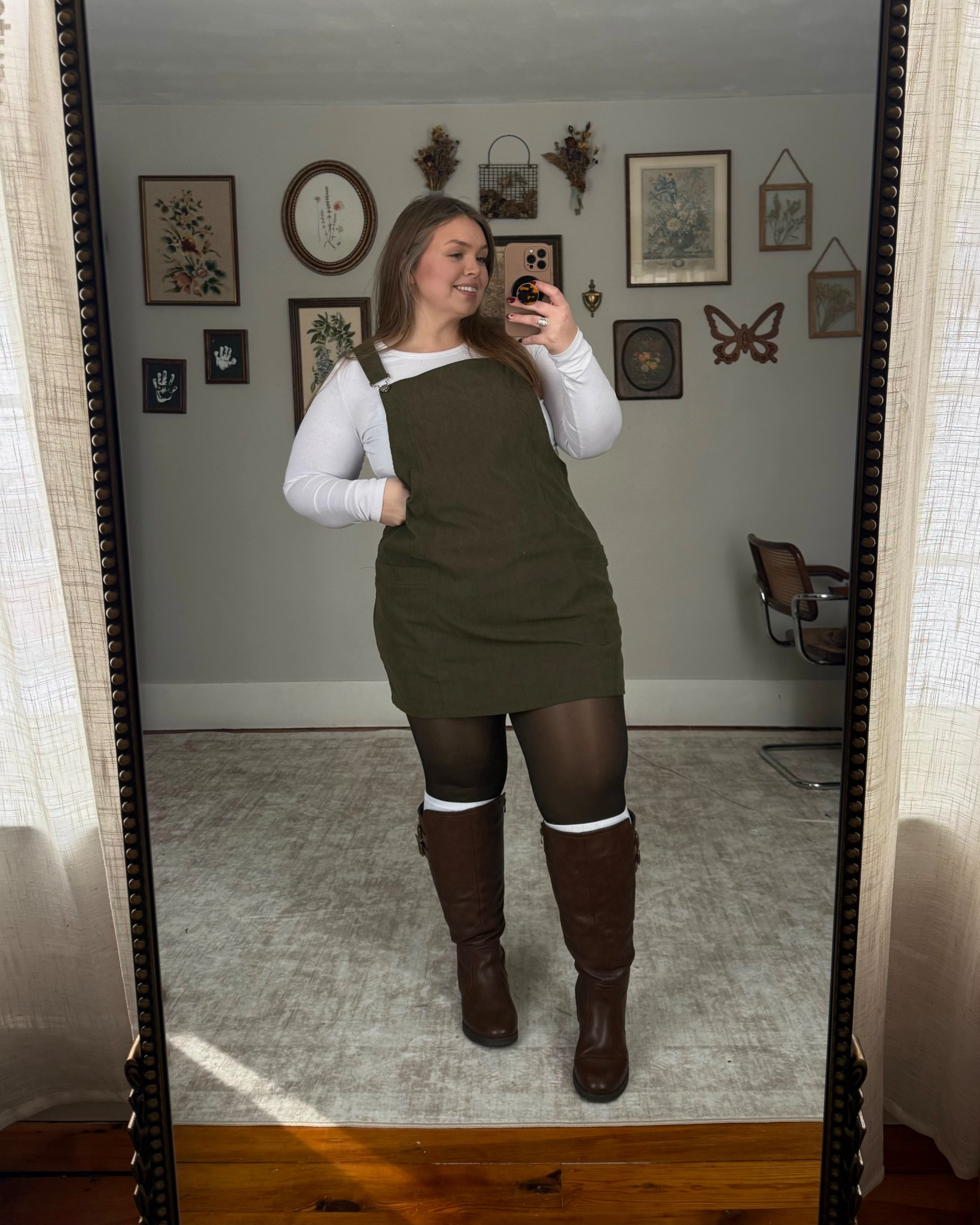 Simple cutie little overall dress with my all time fav basic ribbed tee underneath 💕 #plussizefashion 

#LTKPlusSize #LTKMidsize