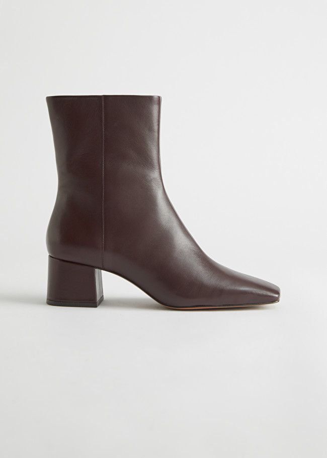 Block Heel Leather Ankle Boots | & Other Stories (EU + UK)