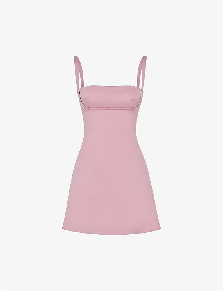 Kara quilted-stitch satin mini dress | Selfridges