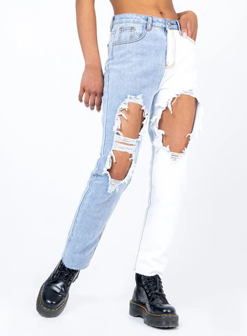 Ioannina Ripped Denim Jeans | Princess Polly US