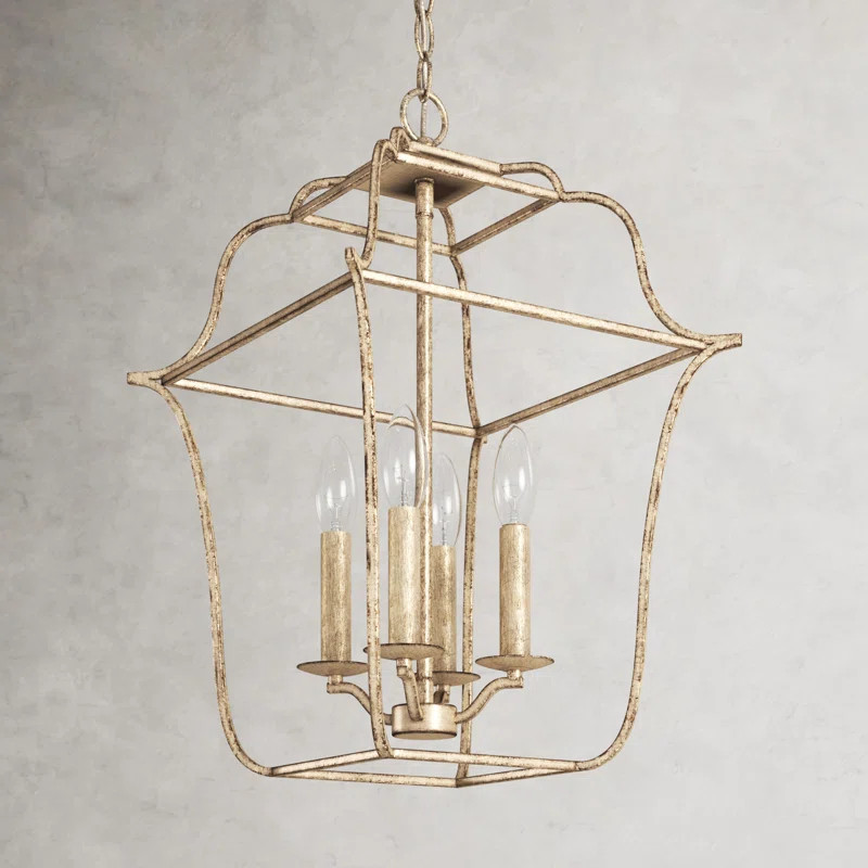 Lark 4 - Light Dimmable Lantern Geometric Chandelier | Wayfair North America