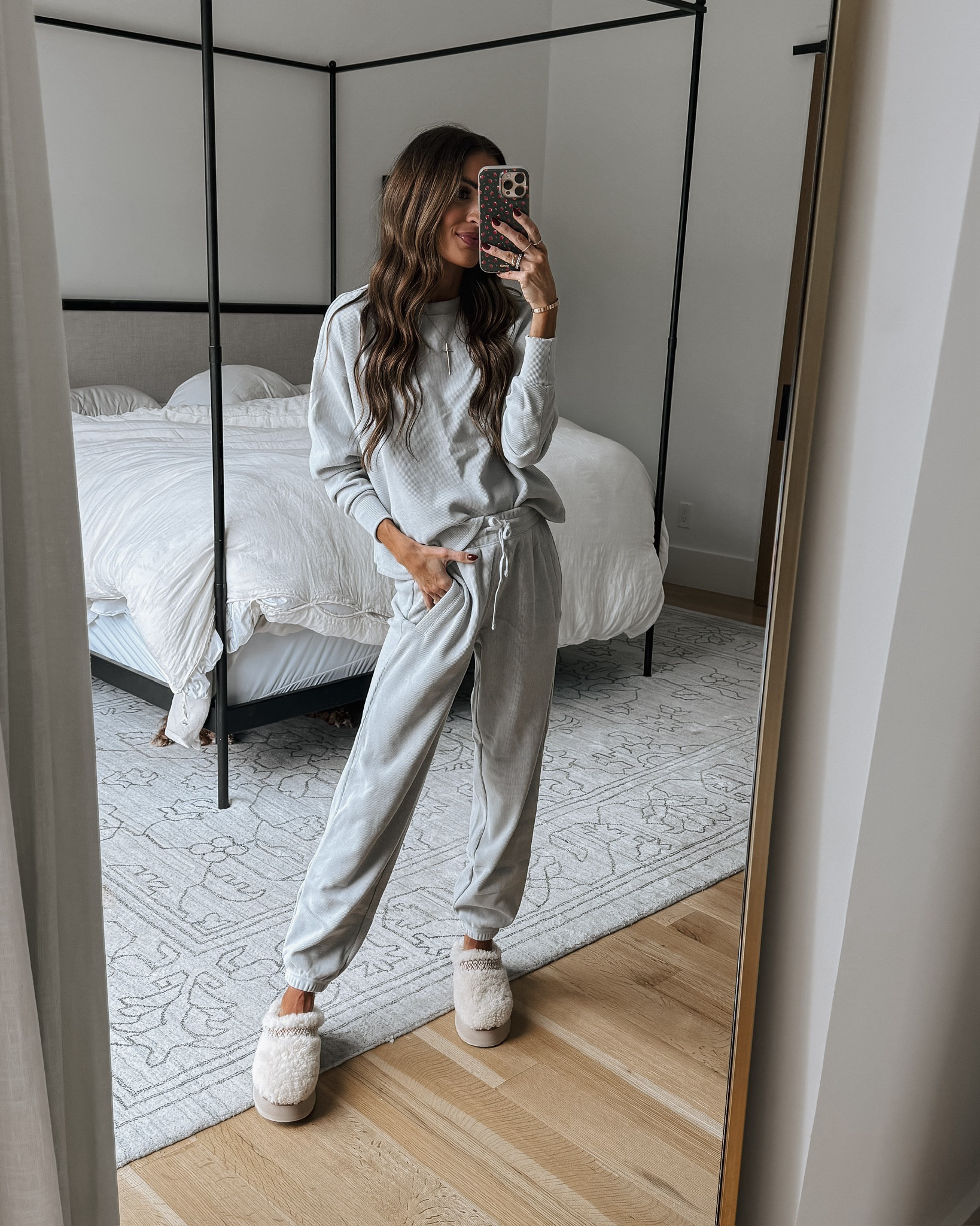 classic matching set in this butter soft material 😍 such a good gift idea too! 🎄 use code AFLAUREN for 15% off 
wearing xs in top / s in pants 

#LTKCyberWeek