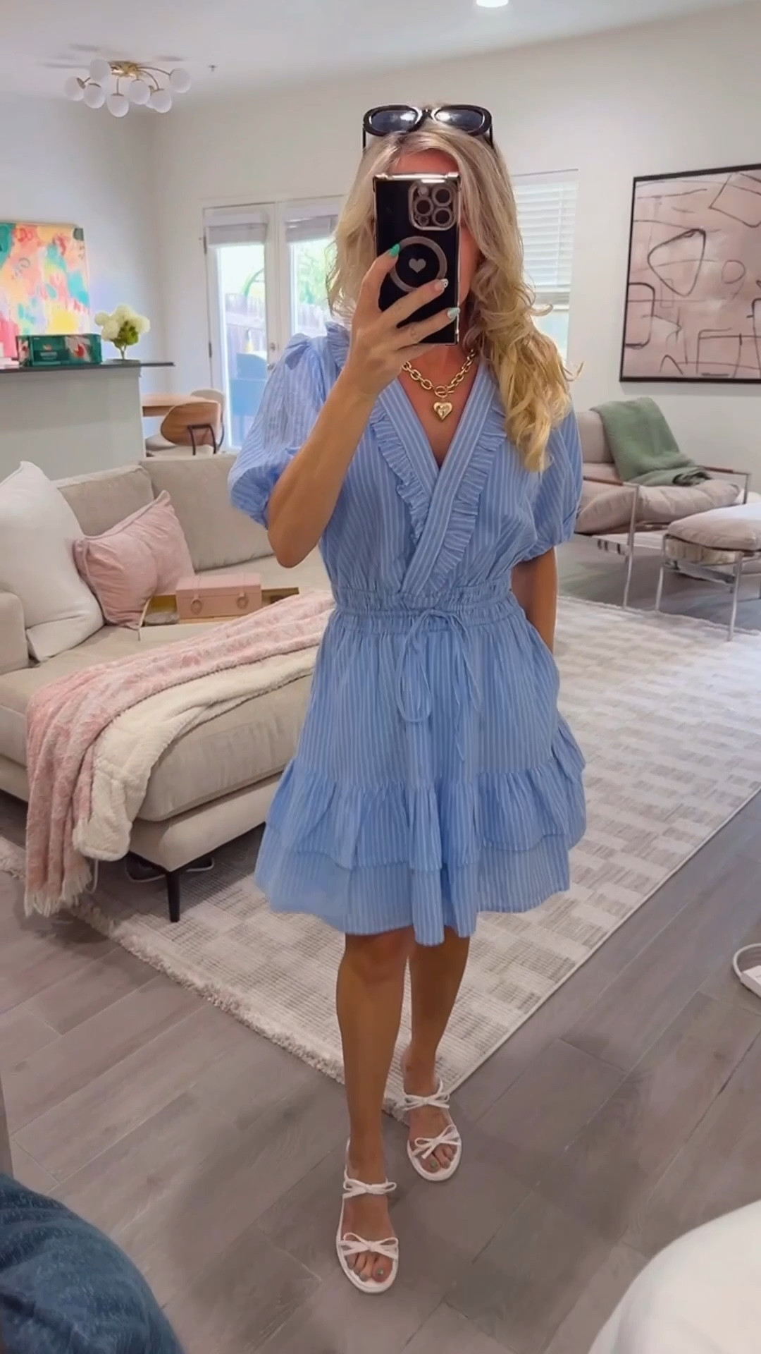 Walmart dress and accessories from
Amazon . 
Dress 0-2 Xsmall.


#LTKdayinmylife #LTKgrwm #LTKootd