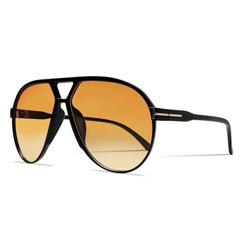 GUVIVI Retro Aviator Sunglasses for Women Men Oversized Classic 70s Vintage Trendy Square Aviator... | Amazon (US)