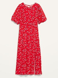 Puff-Sleeve Floral Maxi Shift Dress for Women | Old Navy (US)