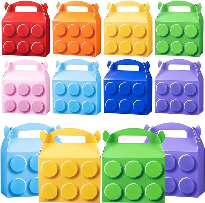 Building Block Birthday Party Supplies,16Pcs Gift Boxes,Building Block Party favors,Best for Fill... | Amazon (US)