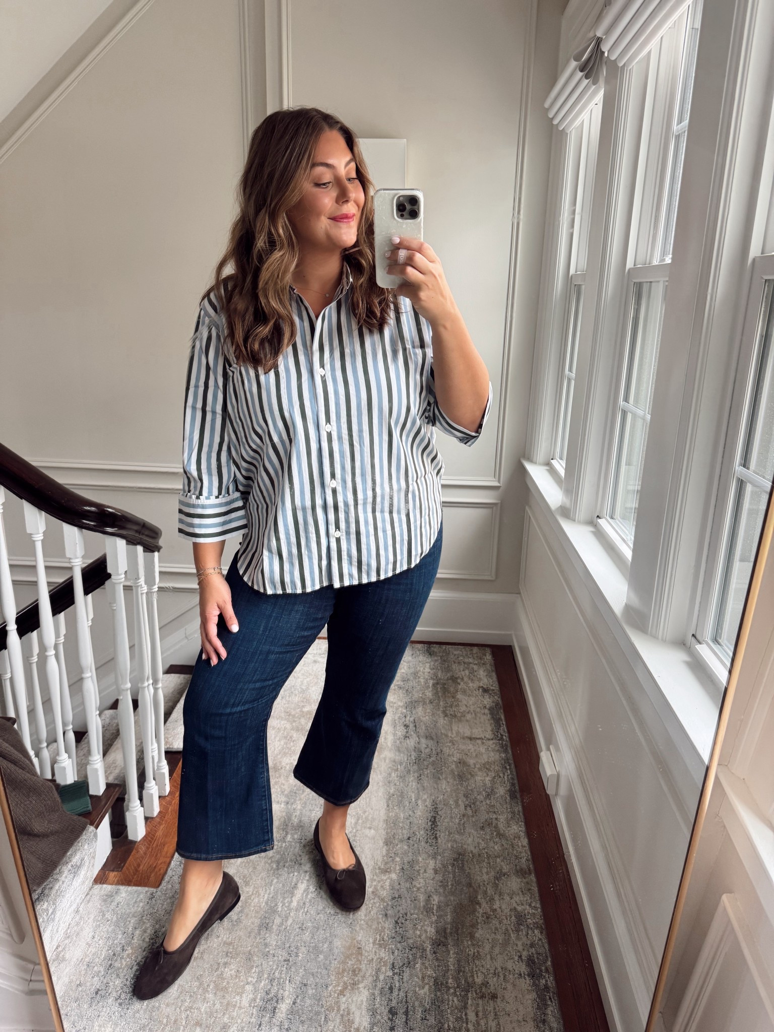 Fall outfit - Wearing size XXL in button down & 18 in jeans. Insiders get 30% off at Madewell through 9/21. Use CARALYN15 at Spanx on your first order. 

#LTKStyleTip #LTKSeasonal #LTKPlusSize