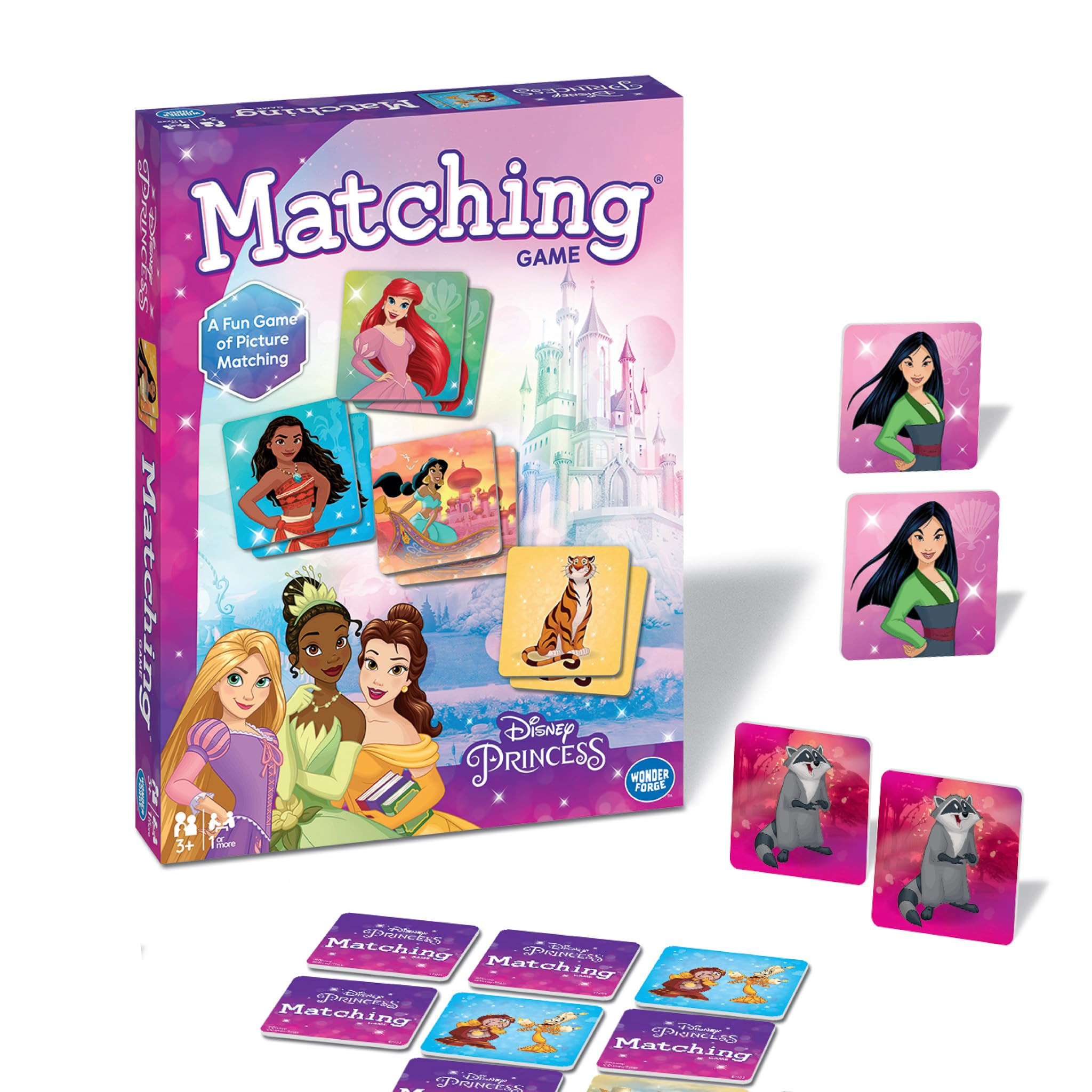 Wonder Forge Disney Princess Matching Game - Fun Memory Game for Kids Ages 3 and Up - Toddler Lea... | Amazon (US)