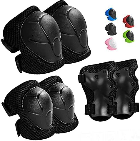 Wemfg Kids Protective Gear Set Knee Pads for Kids 3-14 Years Toddler Knee and Elbow Pads with Wri... | Amazon (US)