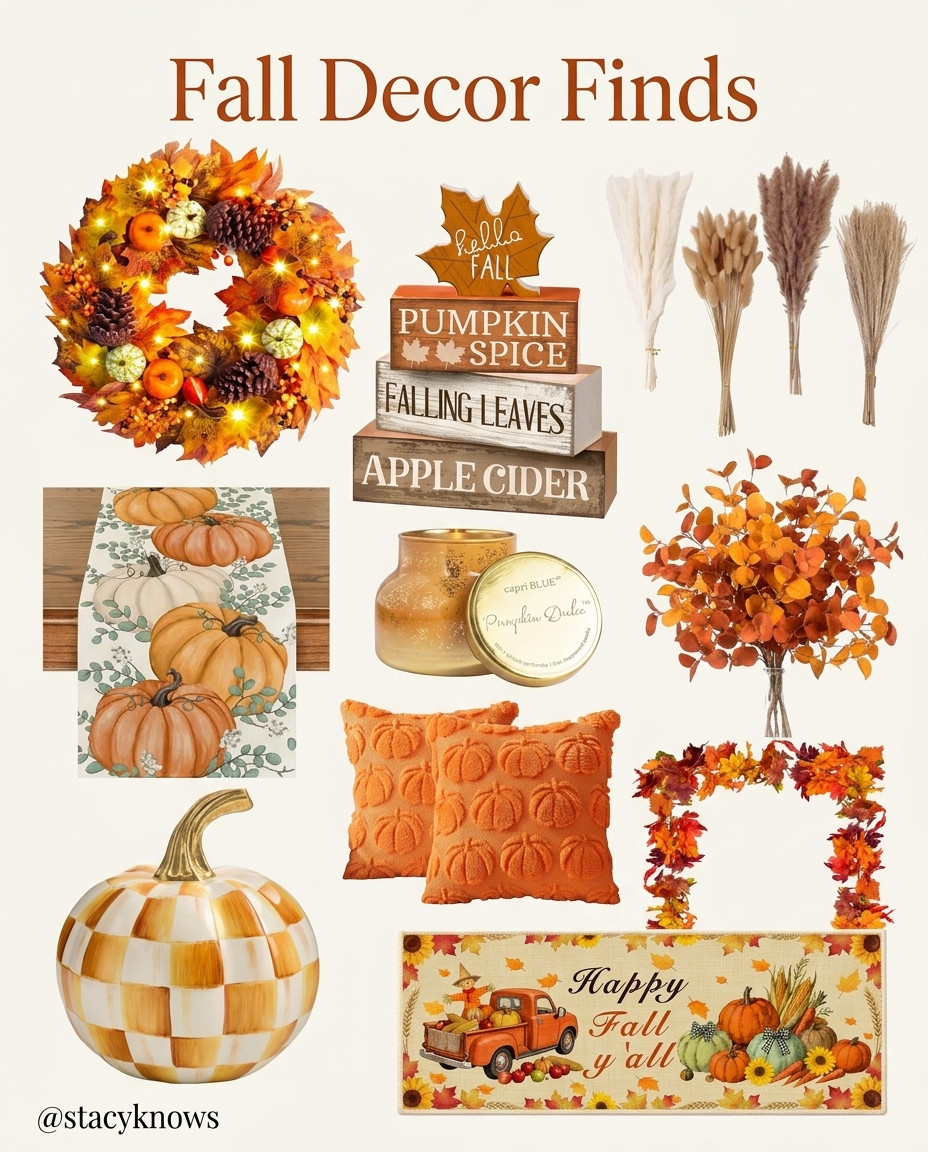 Cozy autumn is officially calling!  I just rounded up the absolute best fall decor finds to instantly transform your space into a warm, inviting seasonal sanctuary—from rich textured throw pillows and amber glass vases to gorgeous faux pumpkins and moody autumn stems. Click the link below to shop all my favorites directly on LTK and get your home ready for sweater weather! 
#FallDecor #FallHomeDecor #AutumnVibes #CozyHome #FallAesthetic #HomeDecorInspo #LTKhome #LTKSeasonal 

 #LTKstorytime #LTKSeasonal #LTKHome