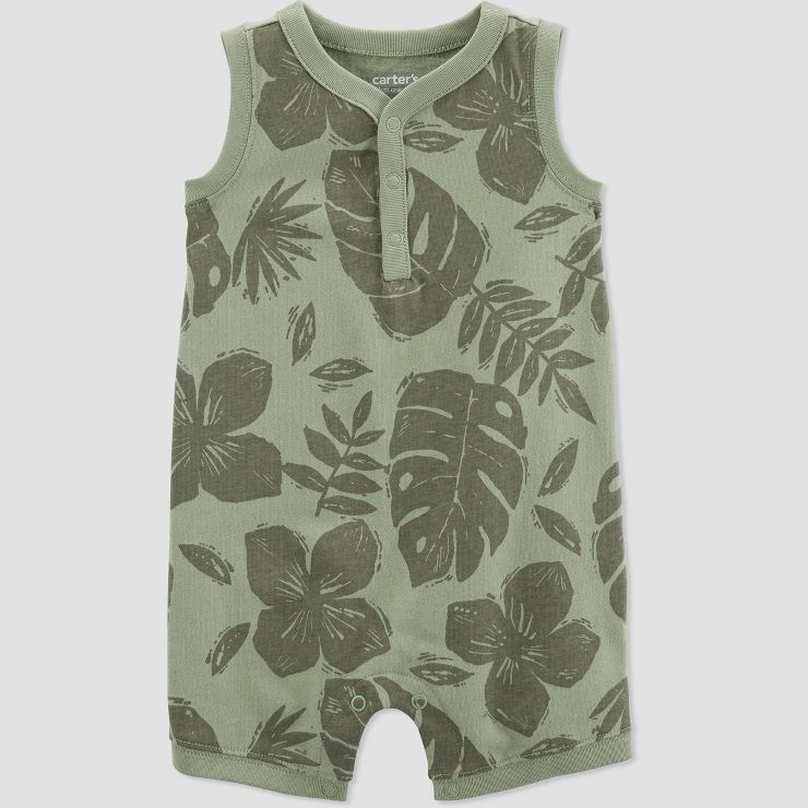 Carter's Just One You®️ Baby Boys' Leaf Romper - Green | Target